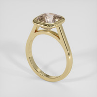 3.43 Ct. Padparadscha Sapphire Ring, 18K Yellow Gold 2
