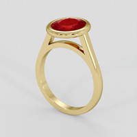 2.81 Ct. Ruby Ring, 18K Yellow Gold 2