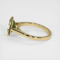 2.55 Ct. Bluish Green Sapphire Ring, 18K Yellow Gold 4