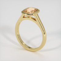 2.01 Ct. Peach Sapphire Ring, 18K Yellow Gold 2