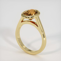 2.50 Ct. Brown Sapphire Ring, 18K Yellow Gold 2