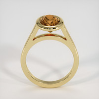 2.50 Ct. Brown Sapphire Ring, 18K Yellow Gold 3