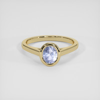 0.81 Ct. Violet Sapphire Ring, 18K Yellow Gold 1