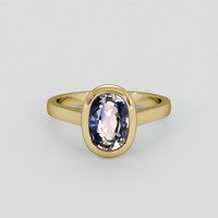 2.22 Ct. Bi Color Sapphire Ring, 18K Yellow Gold 1