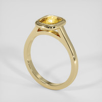 1.51 Ct. Orangish Yellow Sapphire Ring, 18K Yellow Gold 2