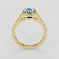 2.03 Ct. Bluish Green Sapphire Ring, 18K Yellow Gold 3