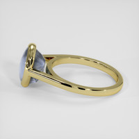 3.95 Ct. Grey Sapphire Ring, 18K Yellow Gold 4