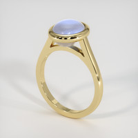 6.27 Ct. Greyish Blue Sapphire Ring, 18K Yellow Gold 2