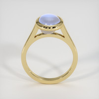 6.27 Ct. Greyish Blue Sapphire Ring, 18K Yellow Gold 3