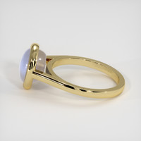 6.27 Ct. Greyish Blue Sapphire Ring, 18K Yellow Gold 4