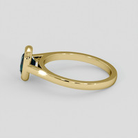1.36 Ct. Bluish Green Sapphire Ring, 18K Yellow Gold 4