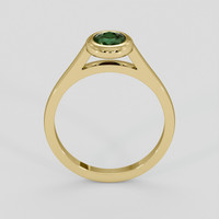 0.84 Ct. Bluish Green Sapphire Ring, 18K Yellow Gold 3