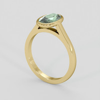 1.90 Ct. Green Sapphire Ring, 18K Yellow Gold 2