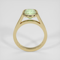 2.88 Ct. Yellowish Green Sapphire Ring, 18K Yellow Gold 3