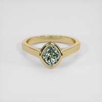 1.22 Ct. Green Sapphire Ring, 18K Yellow Gold 1