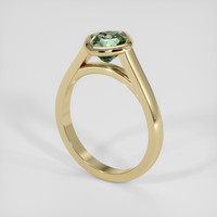 1.22 Ct. Green Sapphire Ring, 18K Yellow Gold 2