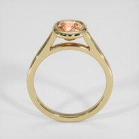 1.29 Ct. Peach Sapphire Ring, 18K Yellow Gold 3