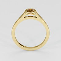 0.64 Ct. Orangish Brown Sapphire Ring, 18K Yellow Gold 3