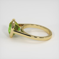 5.17 Ct. Yellowish Green Sapphire Ring, 18K Yellow Gold 4