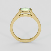0.95 Ct. Yellowish Green Sapphire Ring, 18K Yellow Gold 3