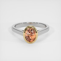 1.85 Ct. Padparadscha Sapphire Ring, 14K Yellow & White 1