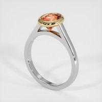 1.85 Ct. Padparadscha Sapphire Ring, 14K Yellow & White 2