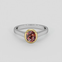 1.45 Ct. Bi Color Sapphire Ring, 14K Yellow & White 1