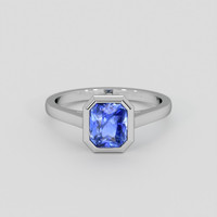 2.15 Ct. Blue Sapphire Ring, Platinum 950 1