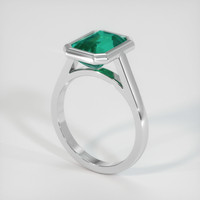 2.72 Ct. Emerald Ring, Platinum 950 2