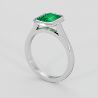 1.45 Ct. Emerald Ring, Silver 2