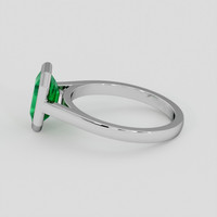 1.45 Ct. Emerald Ring, Silver 4