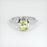 1.28 Ct. Yellow Sapphire Ring, 10K White Gold 1