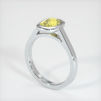 1.28 Ct. Yellow Sapphire Ring, 10K White Gold 2