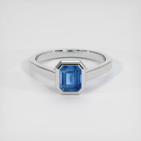 1.24 Ct. Sapphire Ring, 14K White Gold 1