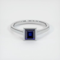 1.57 Ct. Blue Sapphire Ring, 14K White Gold 1