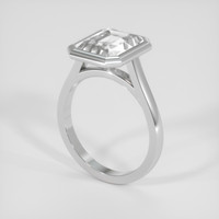 4.00 Ct. White Zircon Ring, 14K White Gold 2