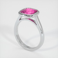 3.46 Ct. Pink Sapphire Ring, 14K White Gold 2