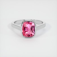 2.53 Ct. Pink Sapphire Ring, 14K White Gold 1