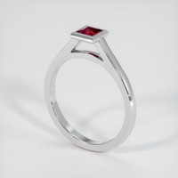 0.39 Ct. Ruby Ring, 14K White Gold 2