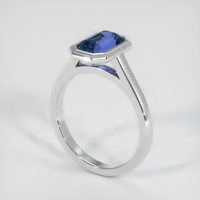 2.32 Ct. Sapphire Ring, 14K White Gold 2