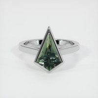 2.18 Ct. Sapphire Ring, 14K White Gold 1