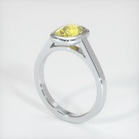 1.28 Ct. Yellow Sapphire Ring, 14K White Gold 2