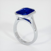 7.92 Ct. Blue Sapphire Ring, 18K White Gold 2