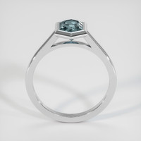 1.46 Ct. Greyish Blue Sapphire Ring, 18K White Gold 3