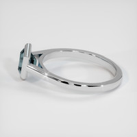 1.46 Ct. Greyish Blue Sapphire Ring, 18K White Gold 4