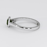 1.08 Ct. Bluish Green Sapphire Ring, 18K White Gold 4