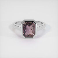 2.77 Ct. Pinkish Brown Sapphire Ring, 18K White Gold 1