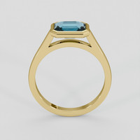 1.60 Ct. Greenish Blue Sapphire Ring, 10K Yellow Gold 3