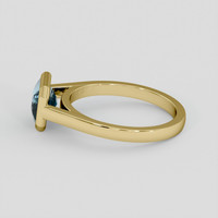 1.60 Ct. Greenish Blue Sapphire Ring, 10K Yellow Gold 4