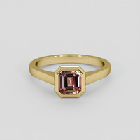 1.09 Ct. Pinkish Brown Sapphire Ring, 10K Yellow Gold 1